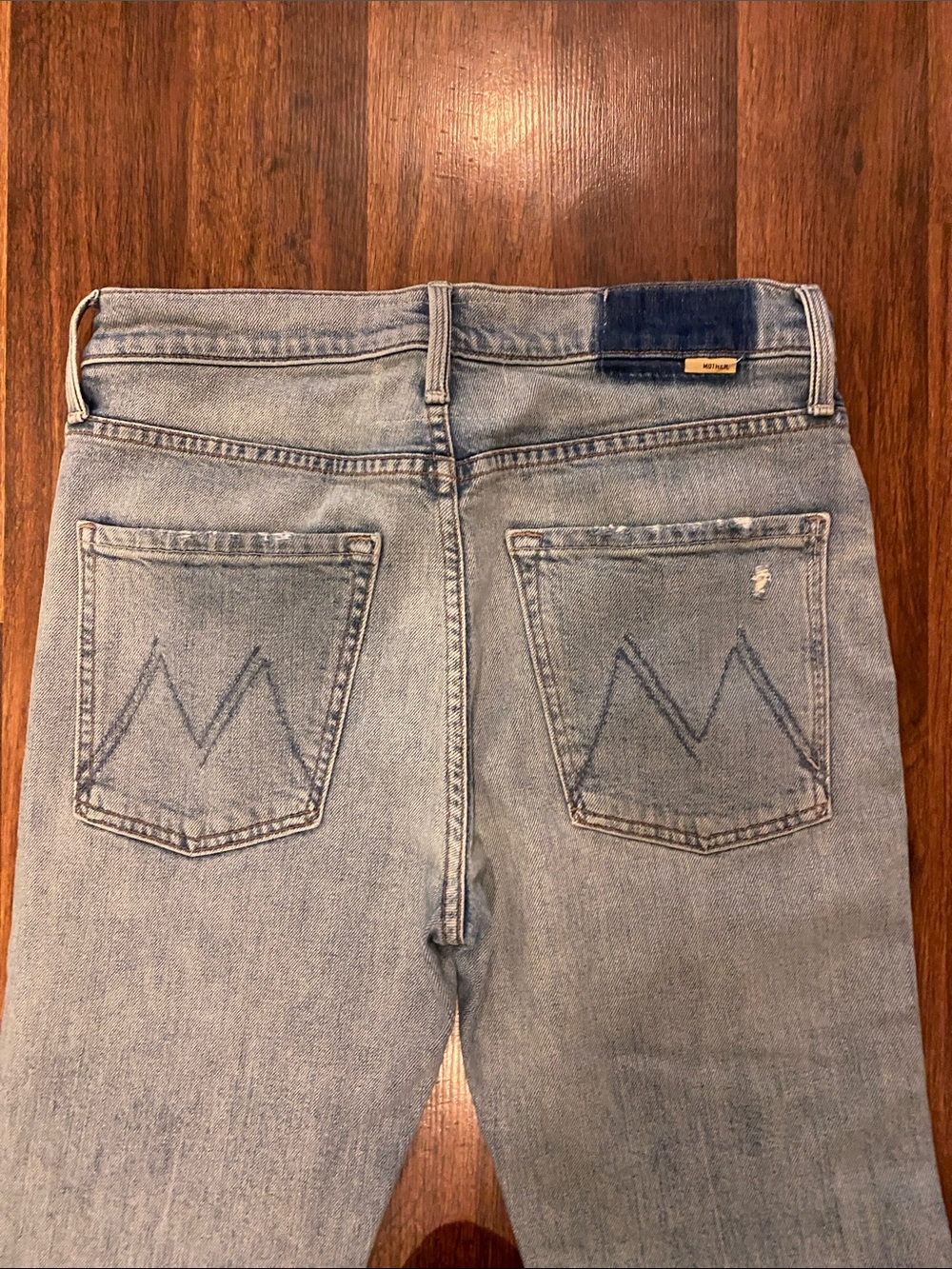 MOTHER Light Blue Washed Denim Jeans - Picture 8 of 8